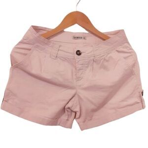 Terranova Y2K Womens Solid Pale Blush Pink Calliope  Turn-Up Hem Shorts XS W28"